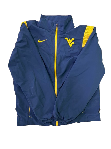 Rashad Ajayi West Virginia Team Issued Zip-Up Jacket (Size M)