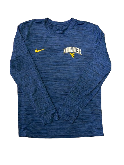 Rashad Ajayi West Virginia Team Issued Long Sleeve Shirt (Size M)
