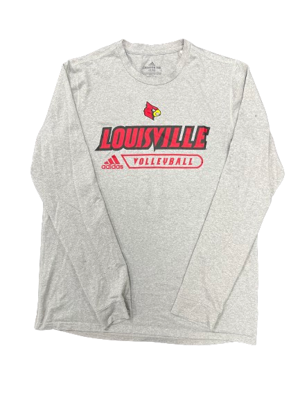 Paige Morningstar Louisville Volleyball Team-Issued Long Sleeve Shirt (Size MT)