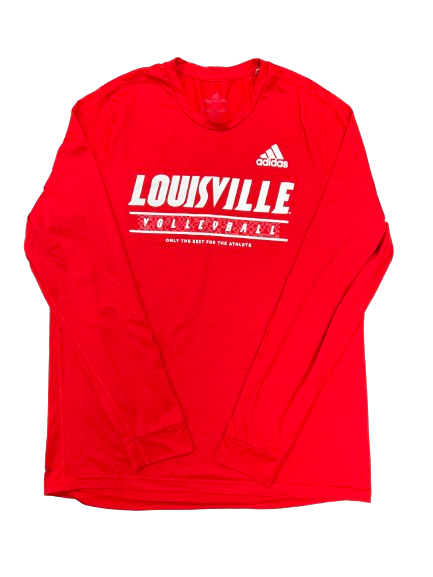 Paige Morningstar Louisville Volleyball Team-Issued Long Sleeve Shirt (Size L)