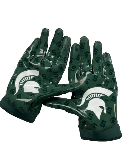 Tyrell Henry Michigan State Football Player Exclusive Gloves (Size XL)