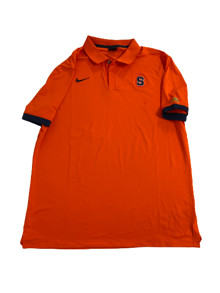 John Bol Ajak Syracuse Basketball Team-Issued Polo Shirt with GOLD ELITE Tag (Size L)
