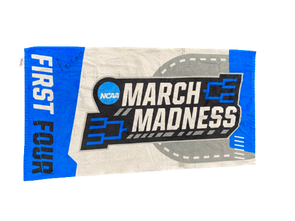 Race Thompson Indiana Basketball SIGNED "First Round" March Madness Bench Towel