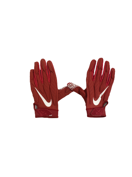 Byron Young Alabama Football Player-Exclusive CRIMSON TIDE Gloves (Size XXL)