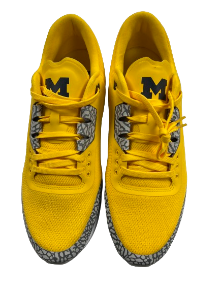 Lavert Hill Michigan Football Player Exclusive Jordan Shoes (Size 12.5) - NEW