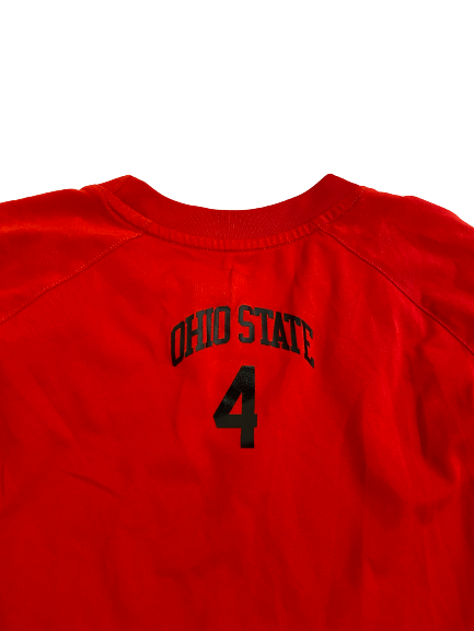 Sean McNeil Ohio State Basketball Player-Exclusive Long Sleeve Pre-Game Warm-Up Shirt With 