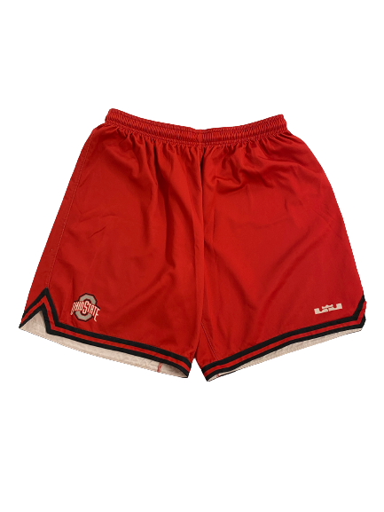 Sean McNeil Ohio State Basketball Player-Exclusive "LeBron" Practice Shorts (Size XL)