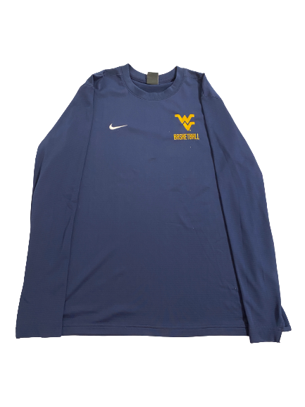 Sean McNeil West Virginia Basketball Player-Exclusive Waffle Style Crewneck Pullover (Size L)
