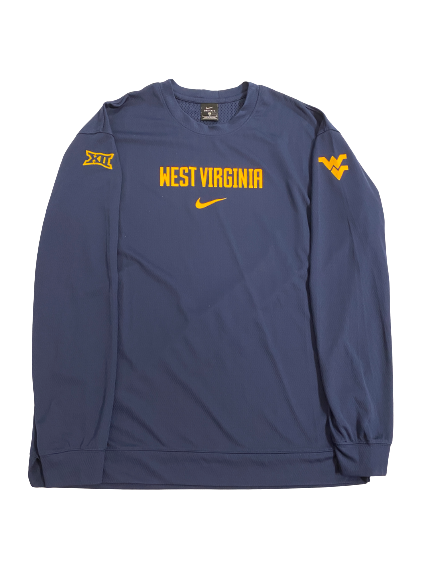 Sean McNeil West Virginia Basketball Player-Exclusive Long Sleeve Pre-Game Warm-Up Shooting Shirt (Size L)