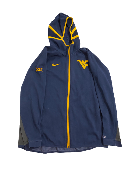 Sean McNeil West Virginia Basketball Team-Issued Travel Zip-Up Jacket (Size L)