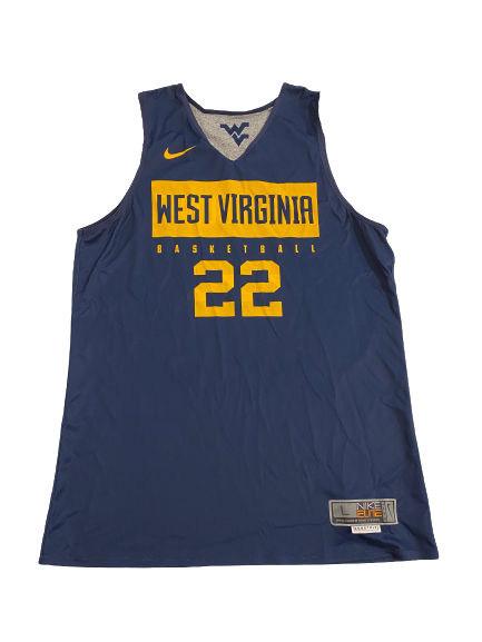 Sean McNeil West Virginia Basketball Player-Exclusive Reversible Practice Jersey (Size L)