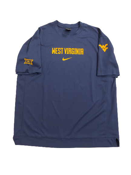 Sean McNeil West Virginia Basketball Player-Exclusive Pre-Game Warm-Up Shooting Shirt (Size L)