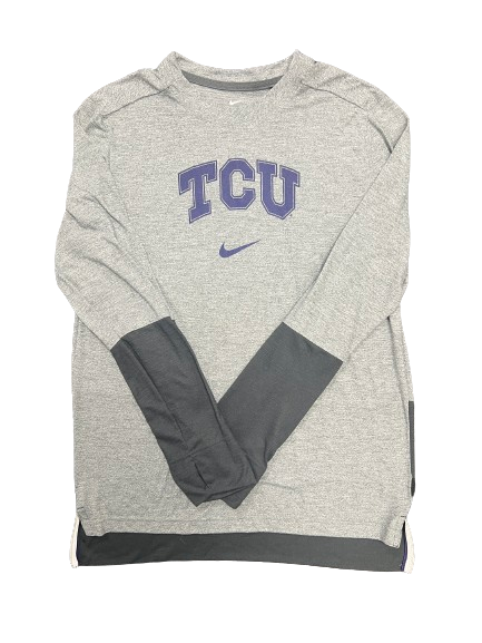 Chandler Morris TCU Football Team Issued Long Sleeve Shirt (Size L)