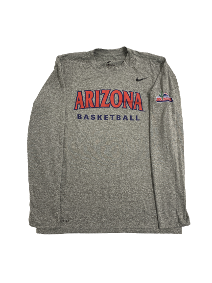 Courtney Ramey Arizona Basketball Team-Issued Alternate Desert Logo Long Sleeve Shirt (Size M)