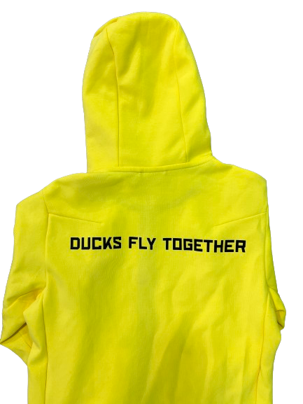 Hannah Pukis Oregon Volleyball Player Exclusive "DUCKS FLY TOGETHER" Nike Tech Fleece Jacket (Size S)