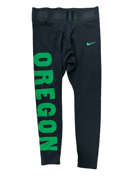 Hannah Pukis Oregon Volleyball Player Exclusive Leggings (Size Women&