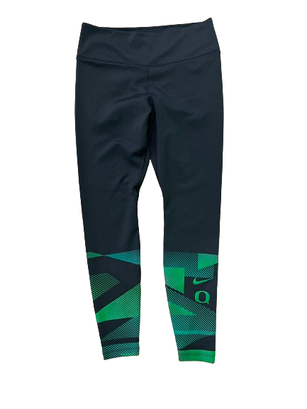Hannah Pukis Oregon Volleyball Player Exclusive Leggings (Size Women&