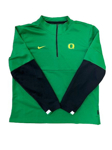 Hannah Pukis Oregon Volleyball Team Issued Quarter-Zip Pullover (Size L)