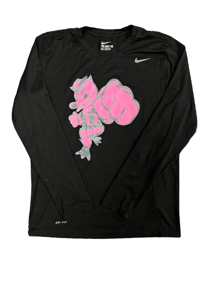 Hannah Pukis Oregon Volleyball Player Exclusive "PINK DUCK" Long Sleeve Shirt (Size M)