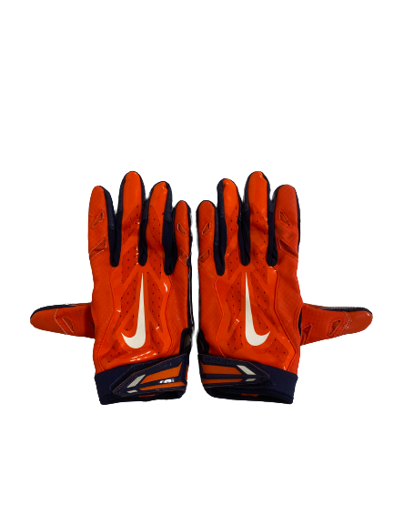 Ervin Phillips Syracuse Football Player Exclusive "44 Logo" Football Gloves (Size XL)