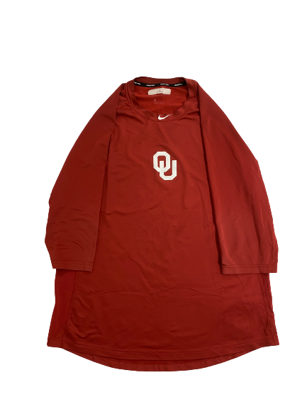 Braden Carmichael Oklahoma Baseball Team-Issued Fitted 3/4 Sleeve Shirt (Size L)