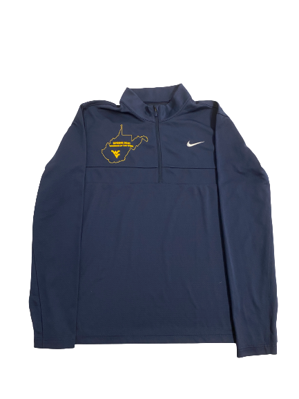 Sam James West Virginia Football "Spring 2021 Warrior Of The Week" Player-Exclusive Quarter-Zip Pullover (Size L)