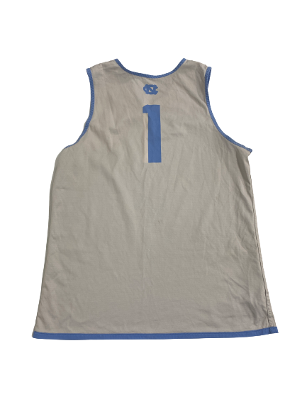 Leaky Black North Carolina Basketball Player-Exclusive Reversible Practice Jersey (Size M)