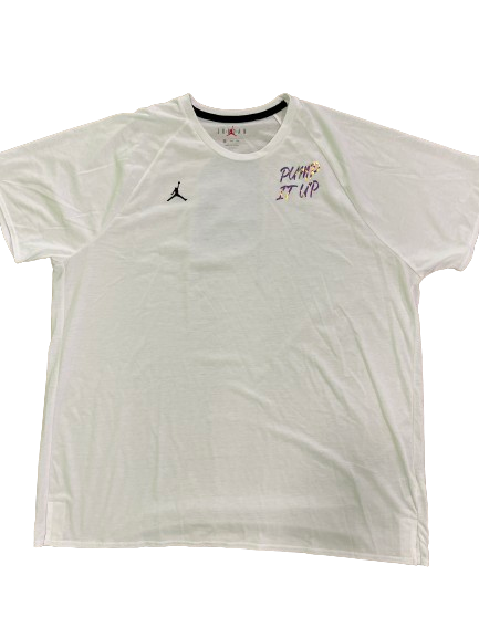 Julius Welschof Michigan Football Player Exclusive College Football Playoff "PUMP IT UP"  T-Shirt (Size XXXL)