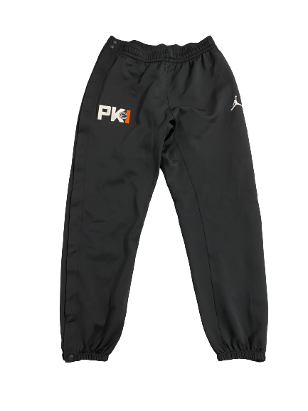 Leaky Black North Carolina Basketball Player-Exclusive Phil Knight Invitational Jordan Pre-Game Snap Button Warm-Up Sweatpants (Size L)