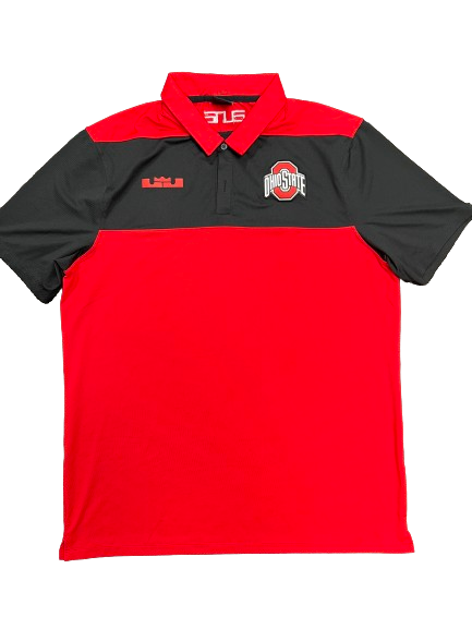 Ryan Batsch Ohio State Football Player Exclusive "LeBron" Travel Polo Shirt (Size L)