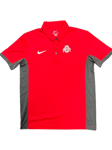 Ryan Batsch Ohio State Football Team Issued Travel Polo Shirt (Size L)