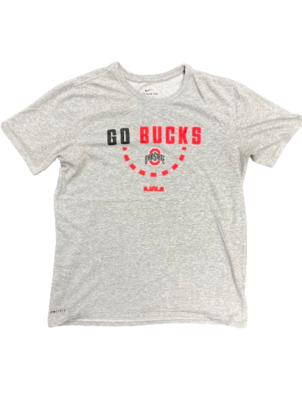 Ryan Batsch Ohio State Football Team Issued "LeBron" "GO BUCKS" T-Shirt (Size L)
