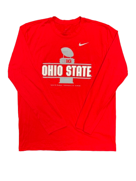Ryan Batsch Ohio State Football Team Issued "2020 B1G Championship" Long Sleeve Shirt (Size L)
