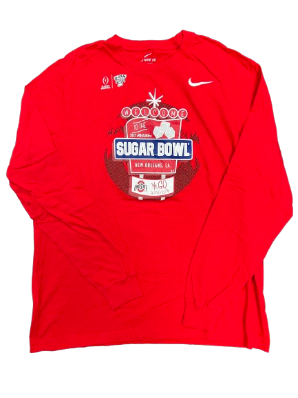 Ryan Batsch Ohio State Football Player Exclusive "2021 SUGAR BOWL" Long Sleeve Shirt (Size XL)