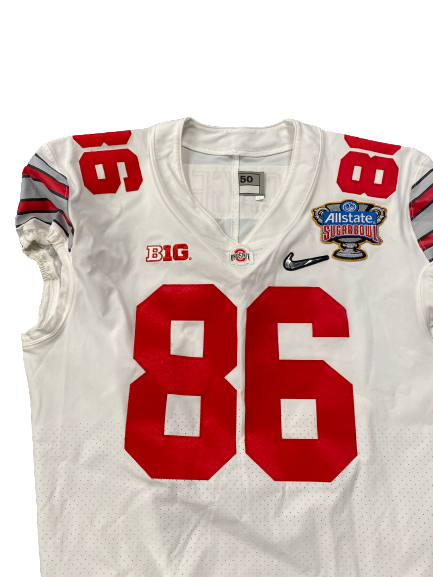 Jerron Cage Ohio State Football Game Worn 2021 Allstate Sugar Bowl Jersey (Size 50) (1/1/21)