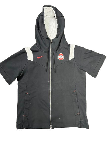 Ryan Batsch Ohio State Football Player Exclusive Premium Travel Short Sleeve Hoodie (Size XL)