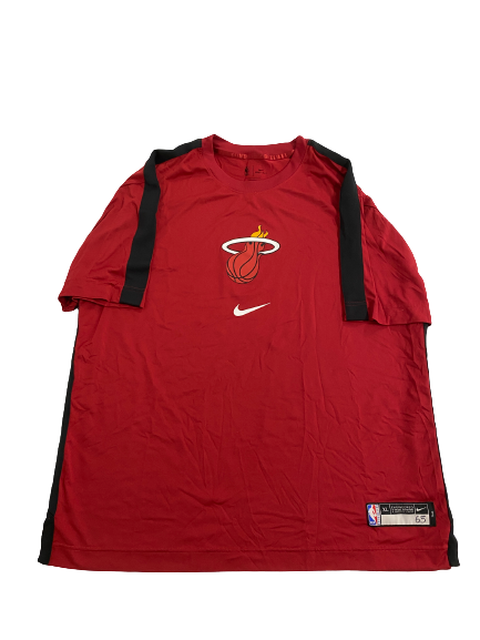 Micah Potter Miami Heat Player-Exclusive Pre-Game Warm-Up Shooting Shirt (Size XLT)