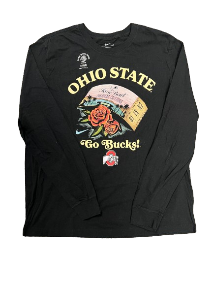 Ryan Batsch Ohio State Football Player Exclusive "2022 ROSE BOWL" Long Sleeve Shirt (Size XL)