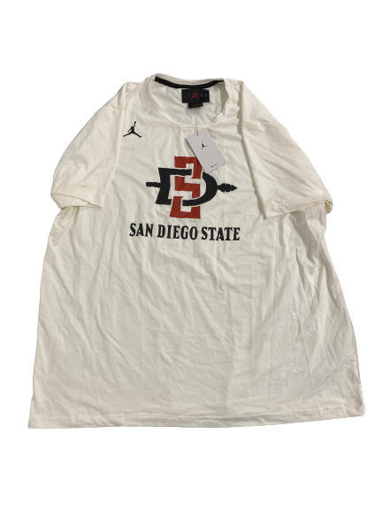 Nathan Mensah San Diego State Basketball Team-Issued "Jordan" T-Shirt (Size XXL) (New With $45 Tag)