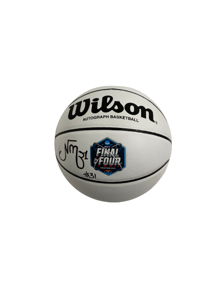 Nathan Mensah San Diego State Basketball Autographed 2023 Final Four Mini Basketball