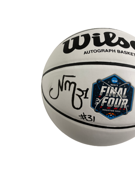 Nathan Mensah San Diego State Basketball Autographed 2023 Final Four Mini Basketball