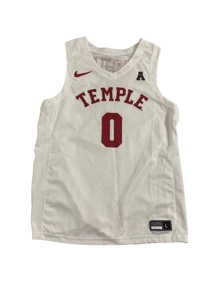 Khalif Battle Temple Basketball GAME WORN Jersey (Size L)