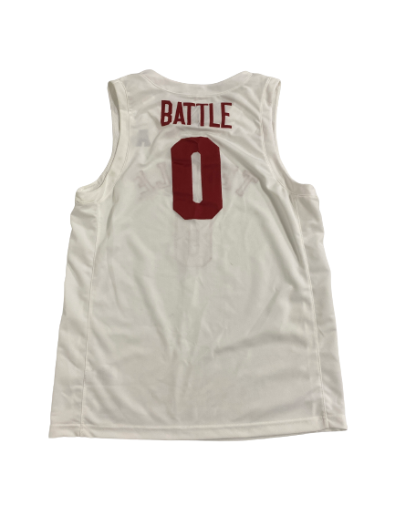 Khalif Battle Temple Basketball GAME WORN Jersey (Size L)