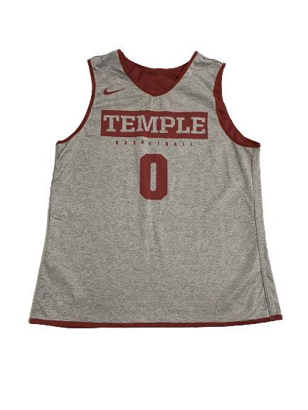Khalif Battle Temple Basketball Player Exclusive Reversible Practice Jersey (Size L)