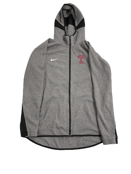 Khalif Battle Temple Basketball Player-Exclusive Pre-Game Warm-Up Zip-Up Jacket (Size L)