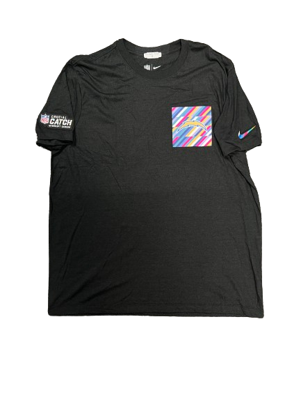 Joshua Kelley Los Angeles Chargers Player Exclusive "Intercept Cancer" T-Shirt (Size XL)