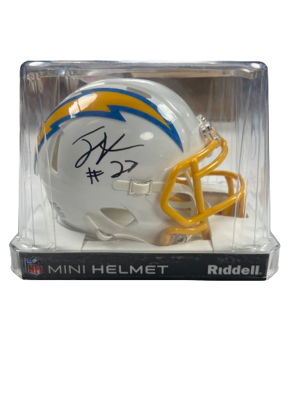 Joshua Kelley Los Angeles Chargers SIGNED Mini Helmet