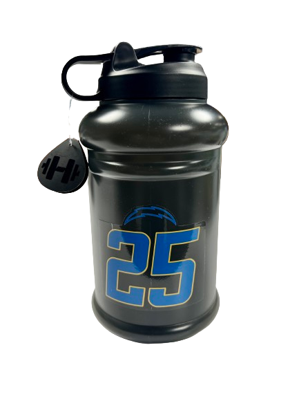 Joshua Kelley Los Angeles Chargers Player Exclusive "HYDROJUG" Bottle with 