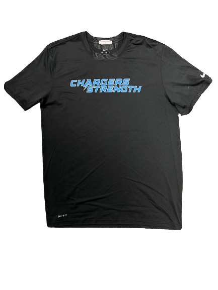 Joshua Kelley Los Angeles Chargers Player Exclusive "CHARGERS STRENGTH" T-Shirt (Size XL)