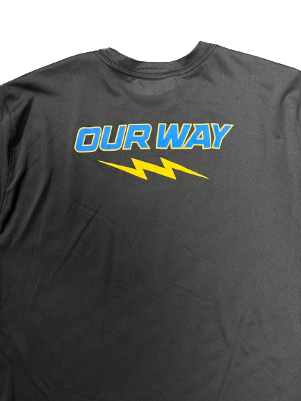 Joshua Kelley Los Angeles Chargers Player Exclusive "CHARGERS STRENGTH" T-Shirt (Size XL)